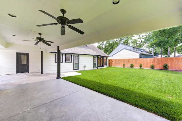 17522 Sorrel Ridge Dr, Spring, TX 77388 - view of yard featuring a patio area and a ceiling fan