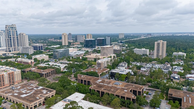 aerial view featuring a view of city