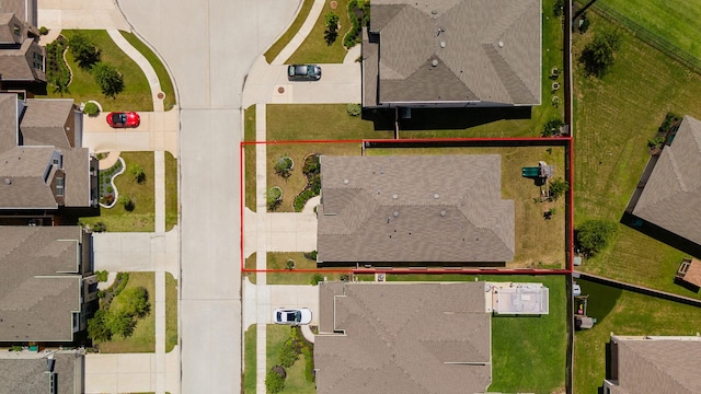 aerial view featuring a residential view