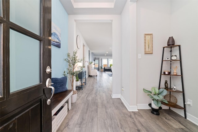 3040 Cirrus Heights Ct, Katy, TX 77493 - entryway with light wood-style floors and baseboards