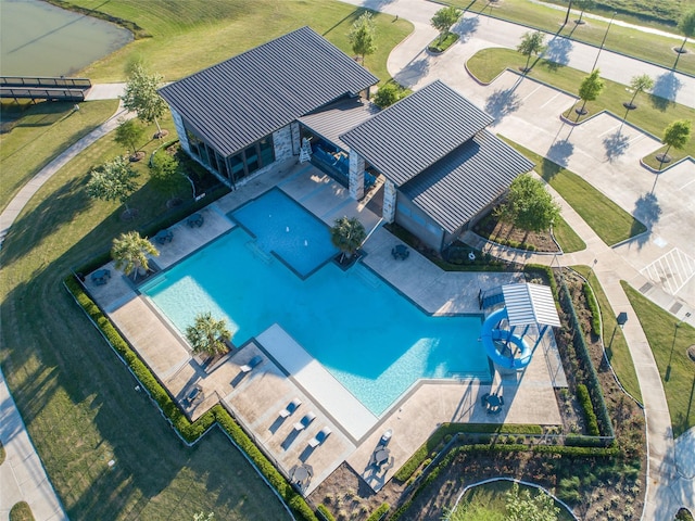 3040 Cirrus Heights Ct, Katy, TX 77493 - drone / aerial view of a pool area