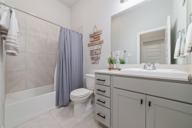 3040 Cirrus Heights Ct, Katy, TX 77493 - full bath featuring toilet, tile patterned flooring, vanity, and shower / tub combo