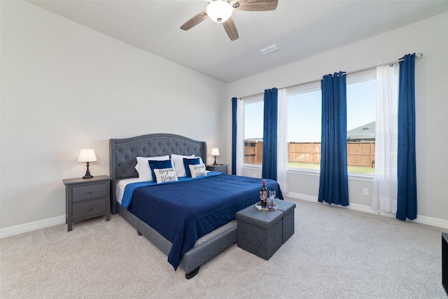 3040 Cirrus Heights Ct, Katy, TX 77493 - carpeted bedroom featuring baseboards and ceiling fan