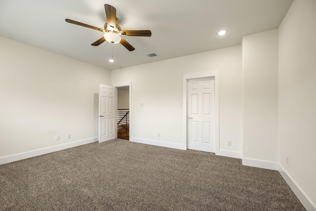 4610 Cashel Glen Dr, Houston, TX 77069 - unfurnished bedroom with baseboards, visible vents, and dark carpet