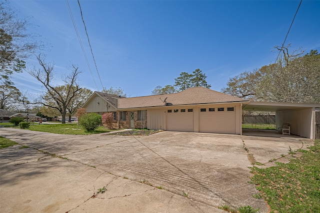 16506 Amcreek Rd, Houston, TX 77068 - ranch-style home featuring driveway, a shingled roof, and a garage
