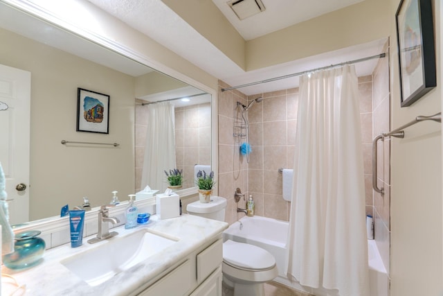 3511 Lost Oak Dr, Spring, TX 77388 - full bath featuring vanity, toilet, visible vents, and shower / tub combo