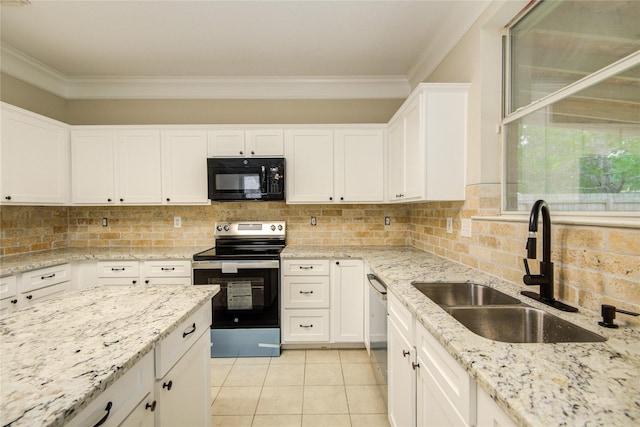 107 Mango St, Lake Jackson, TX 77566 - kitchen featuring a sink, appliances with stainless steel finishes, ornamental molding, and backsplash