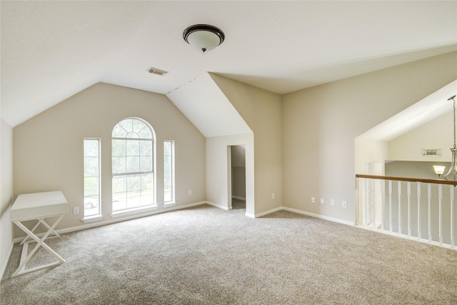 107 Mango St, Lake Jackson, TX 77566 - bonus room with visible vents, carpet, and lofted ceiling
