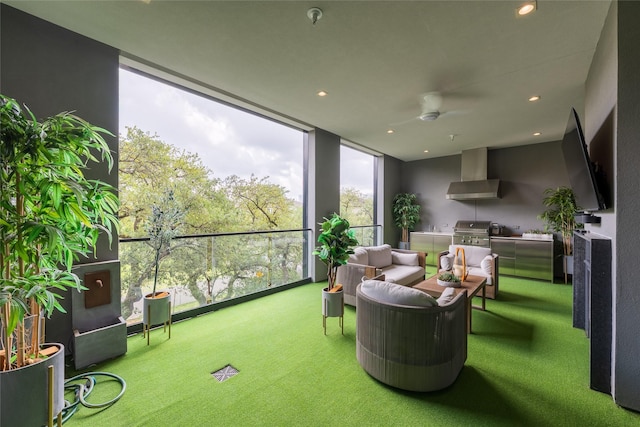 view of sunroom