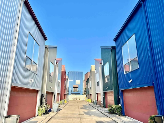 view of road featuring a residential view