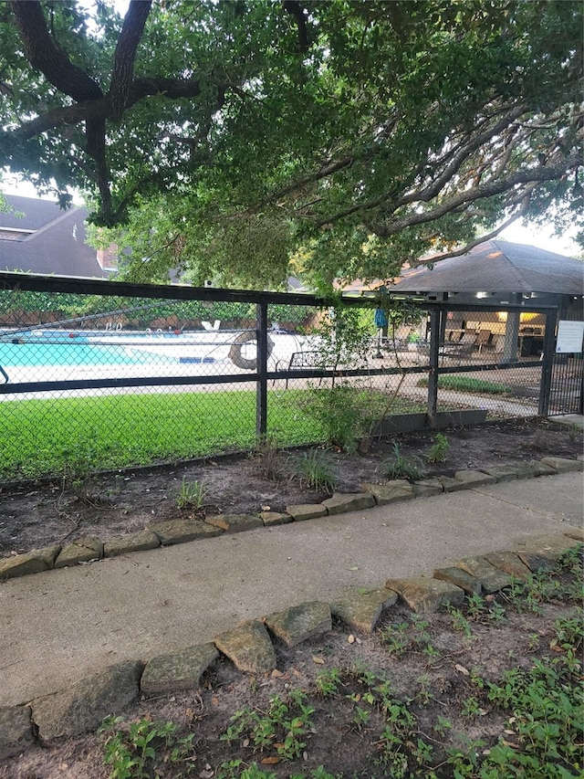 exterior space featuring fence