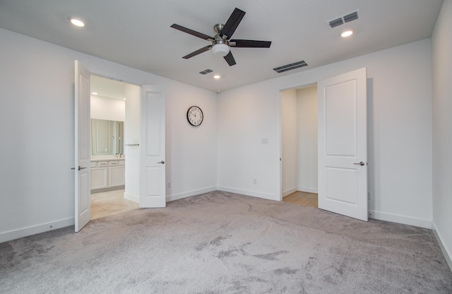 8815 Drysdale River Rd, Cypress, TX 77433 - unfurnished bedroom with visible vents, recessed lighting, and carpet floors