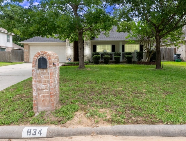 834 Arbor Pne, Tomball, TX 77375 - single story home with concrete driveway, a porch, an attached garage, and roof with shingles