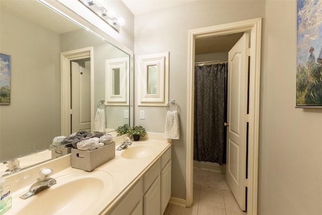 834 Arbor Pne, Tomball, TX 77375 - bathroom featuring double vanity and tile patterned floors
