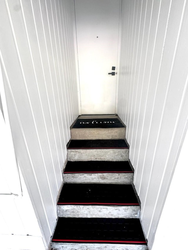 view of stairway