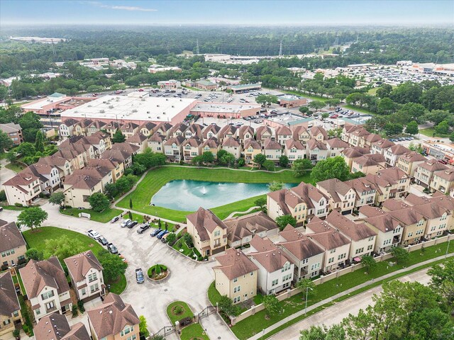 2707 Kings Retreat Cir, Kingwood, TX 77345 - bird's eye view featuring a residential view and a water view