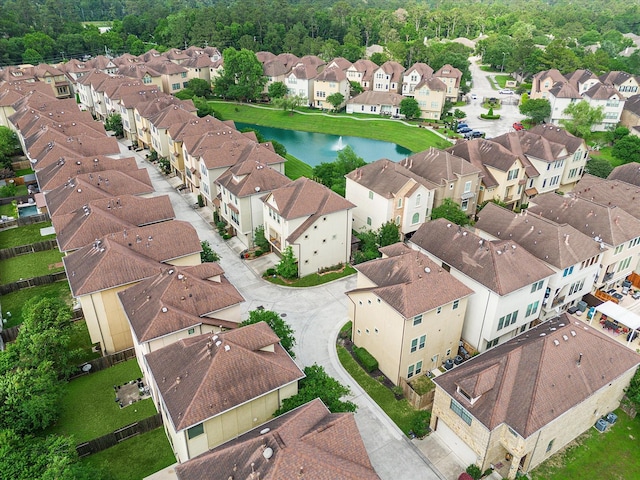 2707 Kings Retreat Cir, Kingwood, TX 77345 - drone / aerial view with a residential view and a water view
