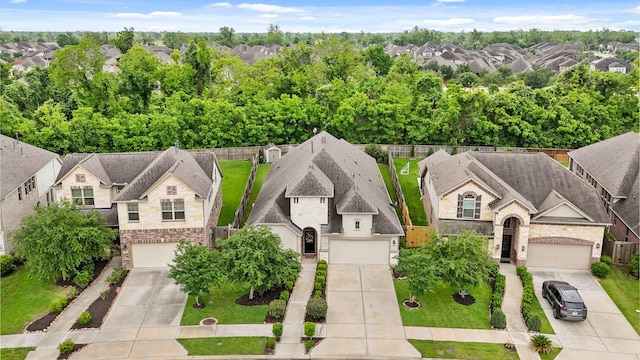 aerial view featuring a residential view