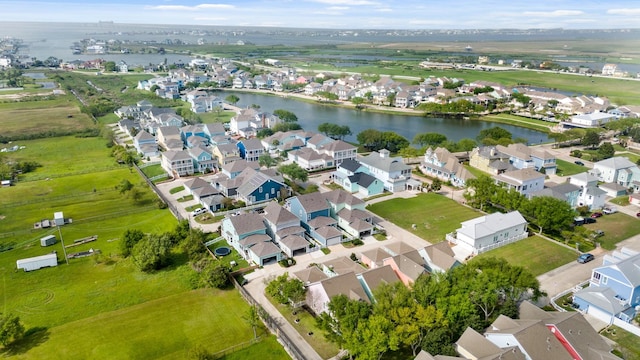 8 Latitude Ln, Galveston, TX 77554 - bird's eye view with a water view and a residential view