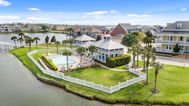 8 Latitude Ln, Galveston, TX 77554 - bird's eye view featuring a water view and a residential view