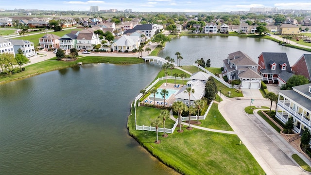 8 Latitude Ln, Galveston, TX 77554 - bird's eye view featuring a water view and a residential view
