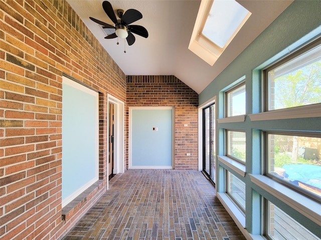 unfurnished sunroom with plenty of natural light