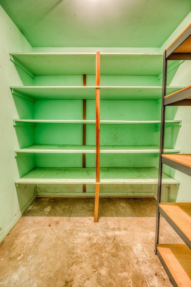 view of storage area