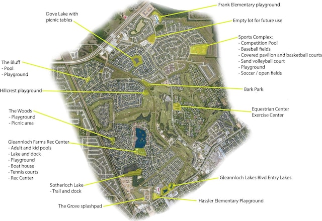 aerial view of property's location