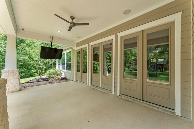26111 Upper Beacon Pl, Montgomery, TX 77316 - view of patio / terrace featuring a ceiling fan