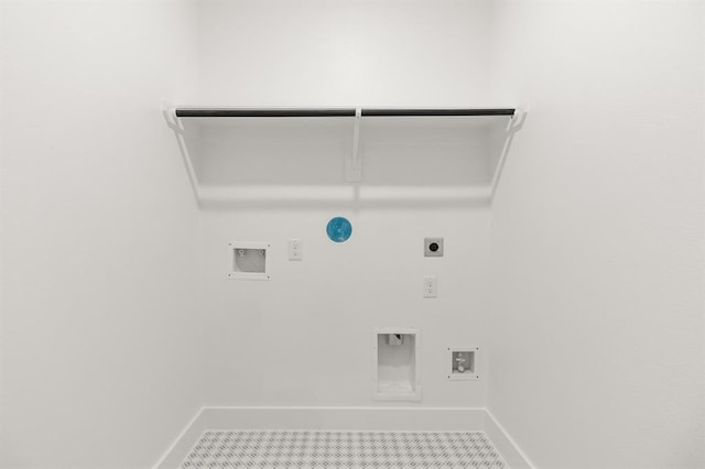 laundry room featuring washer hookup, hookup for an electric dryer, laundry area, and hookup for a gas dryer