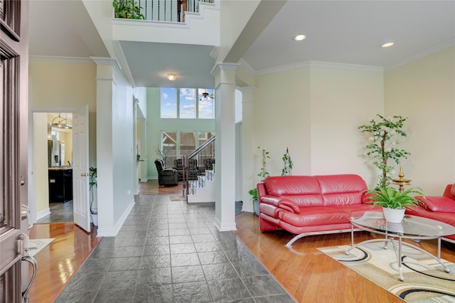 interior space featuring stairs