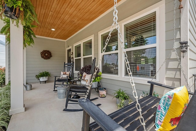 view of patio / terrace featuring covered porch