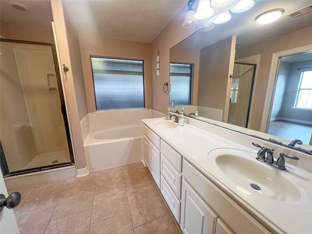 110 Hummingbird Ct, Richwood, TX 77566 - full bath with visible vents, a sink, and a stall shower