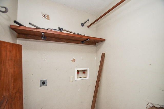 laundry room with hookup for an electric dryer, washer hookup, and laundry area