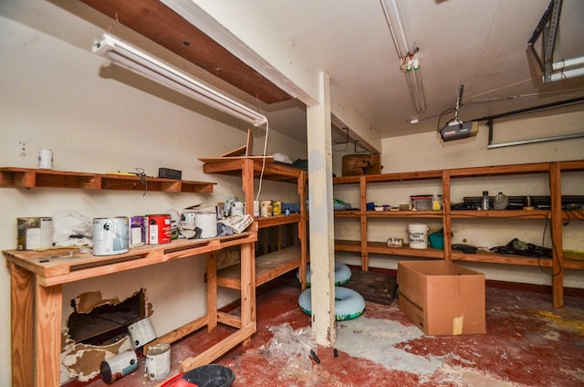 view of storage area
