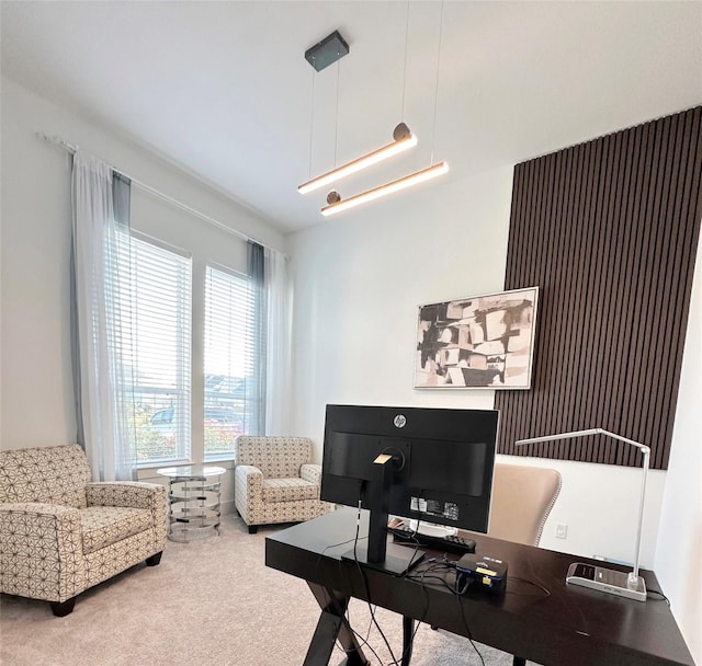 office area with carpet