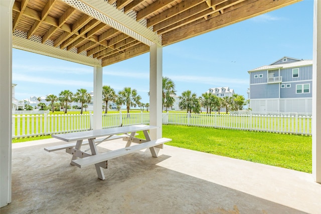 view of patio / terrace featuring a fenced backyard