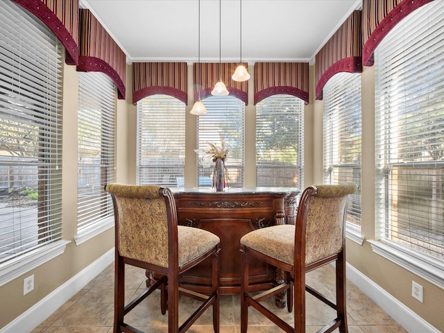 17306 Lake Chelan Ln, Humble, TX 77346 - dining room with baseboards, light tile patterned flooring, and a healthy amount of sunlight