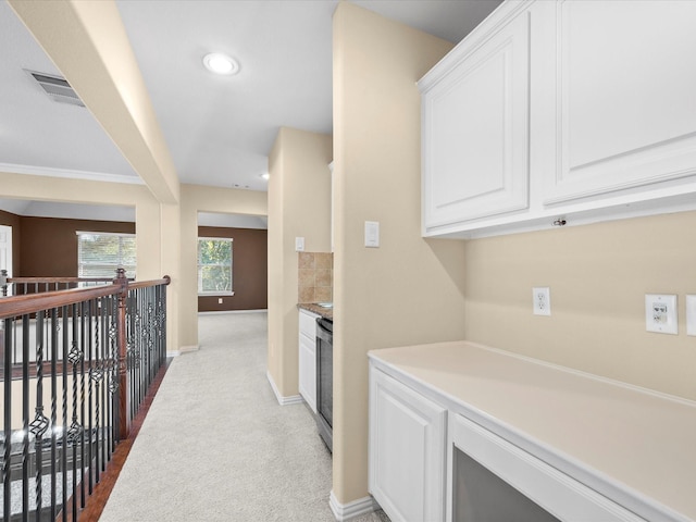17306 Lake Chelan Ln, Humble, TX 77346 - corridor featuring visible vents, recessed lighting, baseboards, and light carpet