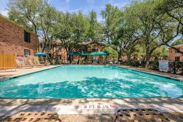 pool with fence