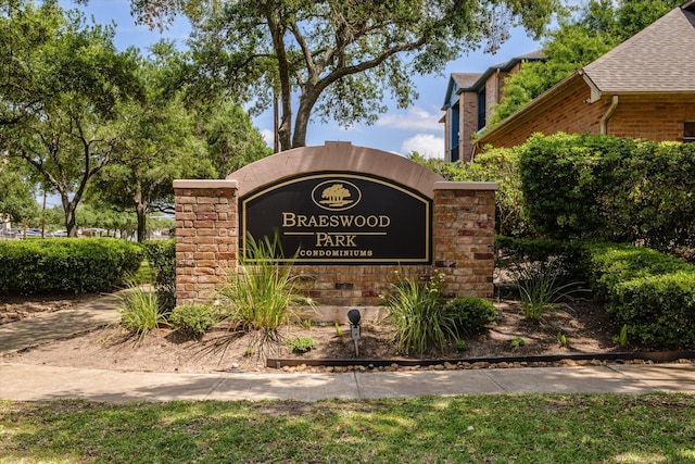 view of community sign