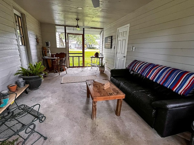 view of sunroom