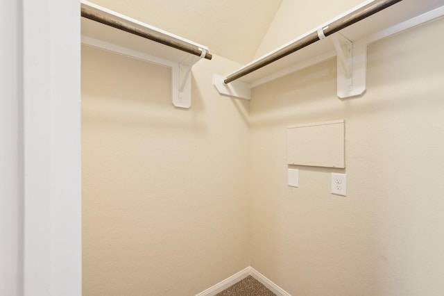 view of walk in closet