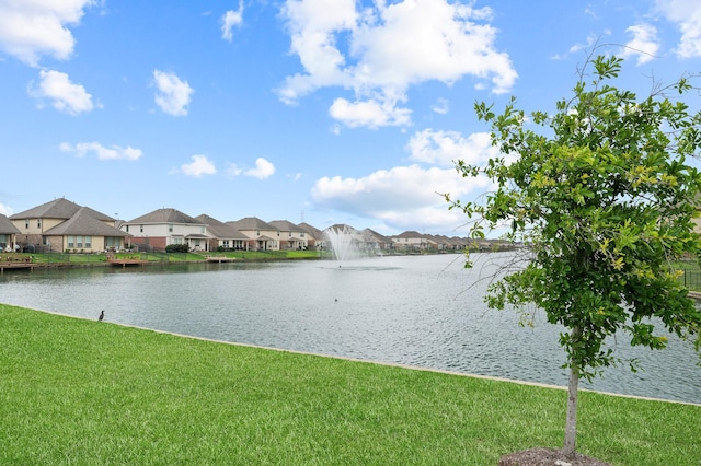 property view of water featuring a residential view