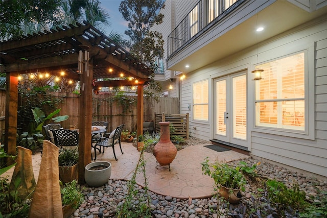 5336 Inker St, Houston, TX 77007 - view of patio / terrace with fence and a pergola