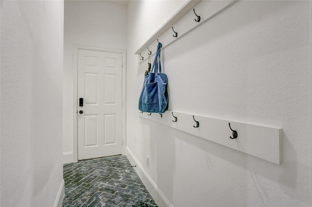 mudroom with baseboards
