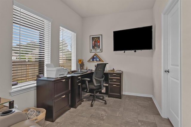 office with baseboards
