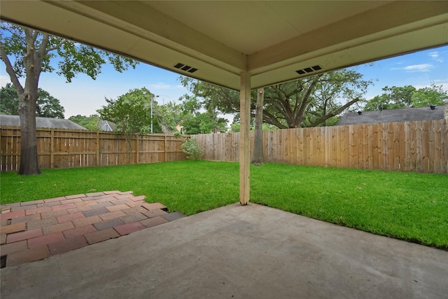 view of patio / terrace featuring a fenced backyard