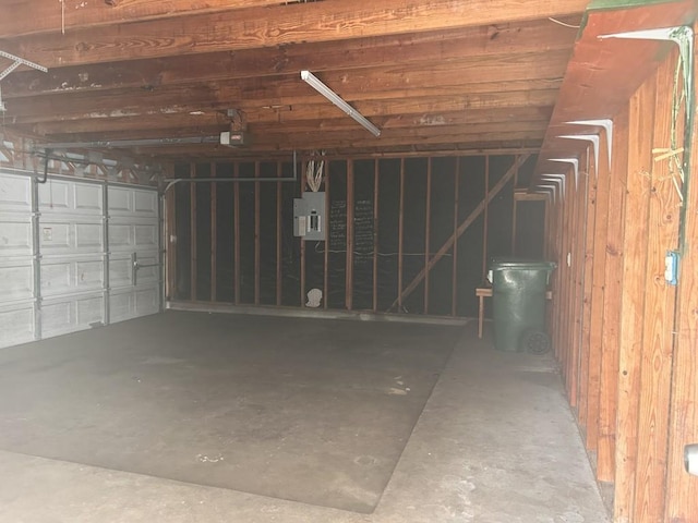 garage featuring electric panel