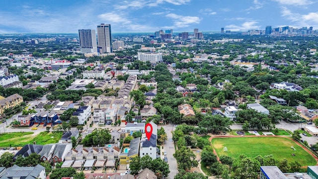 2303 Yupon St, Houston, TX 77006 - aerial view featuring a city view